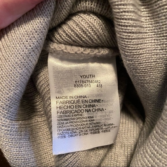 Levi’s Yourh Boys Gray Hat Beanie Gloves New - Picture 3 of 3